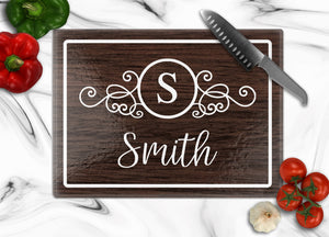 Initial in Circle Personalized Cutting Board