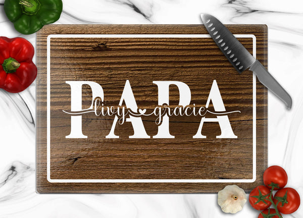 Grandpa Personalized Glass Cutting Board