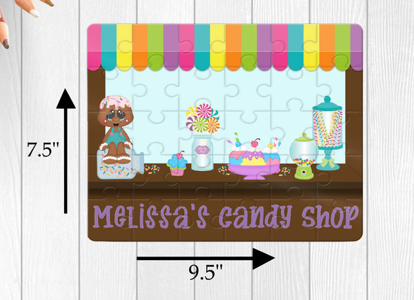 Personalized Candy Shop Puzzle