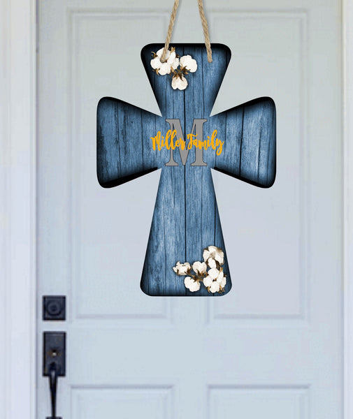 Personalized Cross Door Hanger