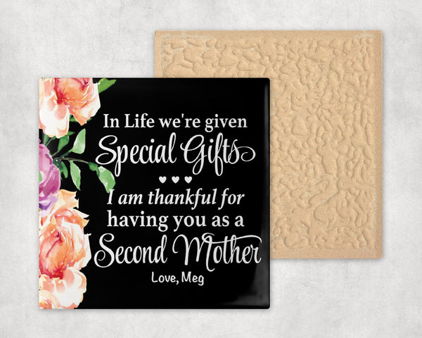 Second Mother Personalized Tile- Bonus Mom- Stepmom Gift Idea