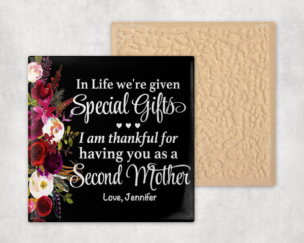 Second Mother Personalized Tile- Bonus Mom- Stepmom Gift Idea