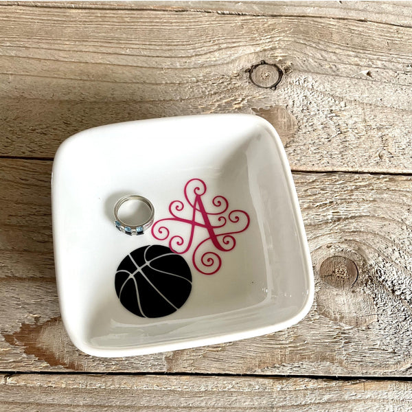 Basketball Personalized Jewelry Dish