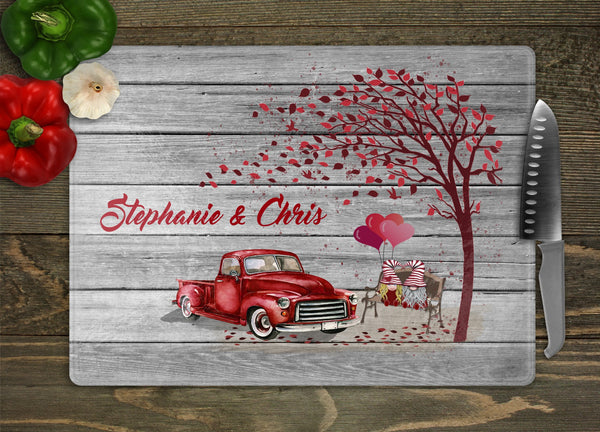 Cherry Blossom Personalized Glass Cutting Board