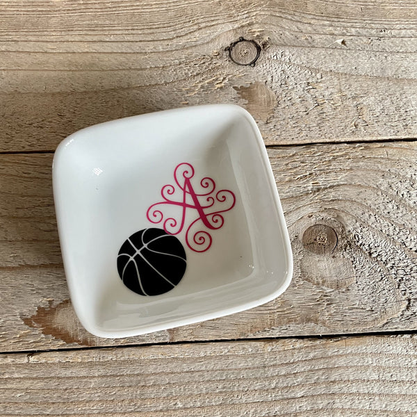 Basketball Personalized Jewelry Dish