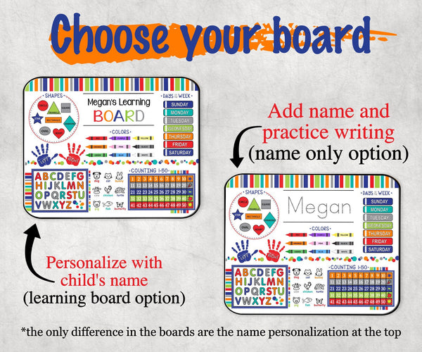 Personalized Learning Board Kindergarten & Pre-K