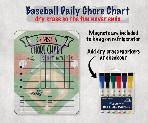 Boys & Girls Baseball Chore Chart