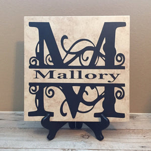 12x12 Decorative Personalized Name Tile
