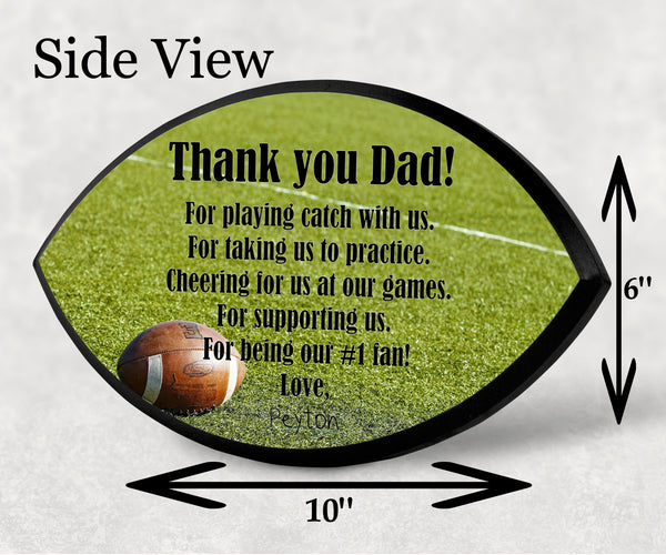 Personalized Football Dad Plaque